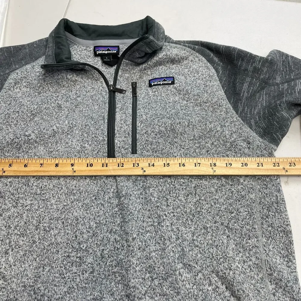 Patagonia Better Sweater gray quarter zip pullover sweater Men's Large